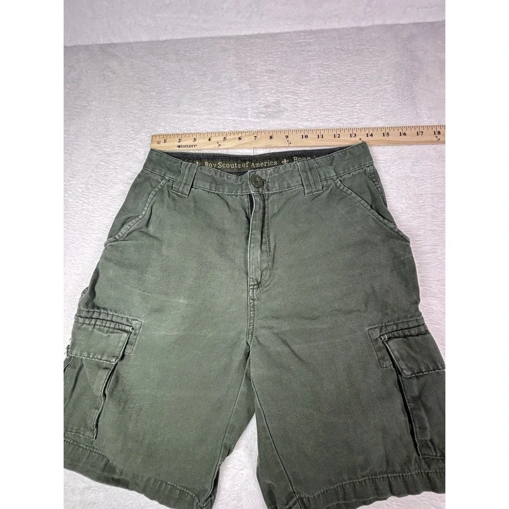 Boy Scouts of America BSA Youth Cargo Shorts Olive Green Official Uniform Sz 16